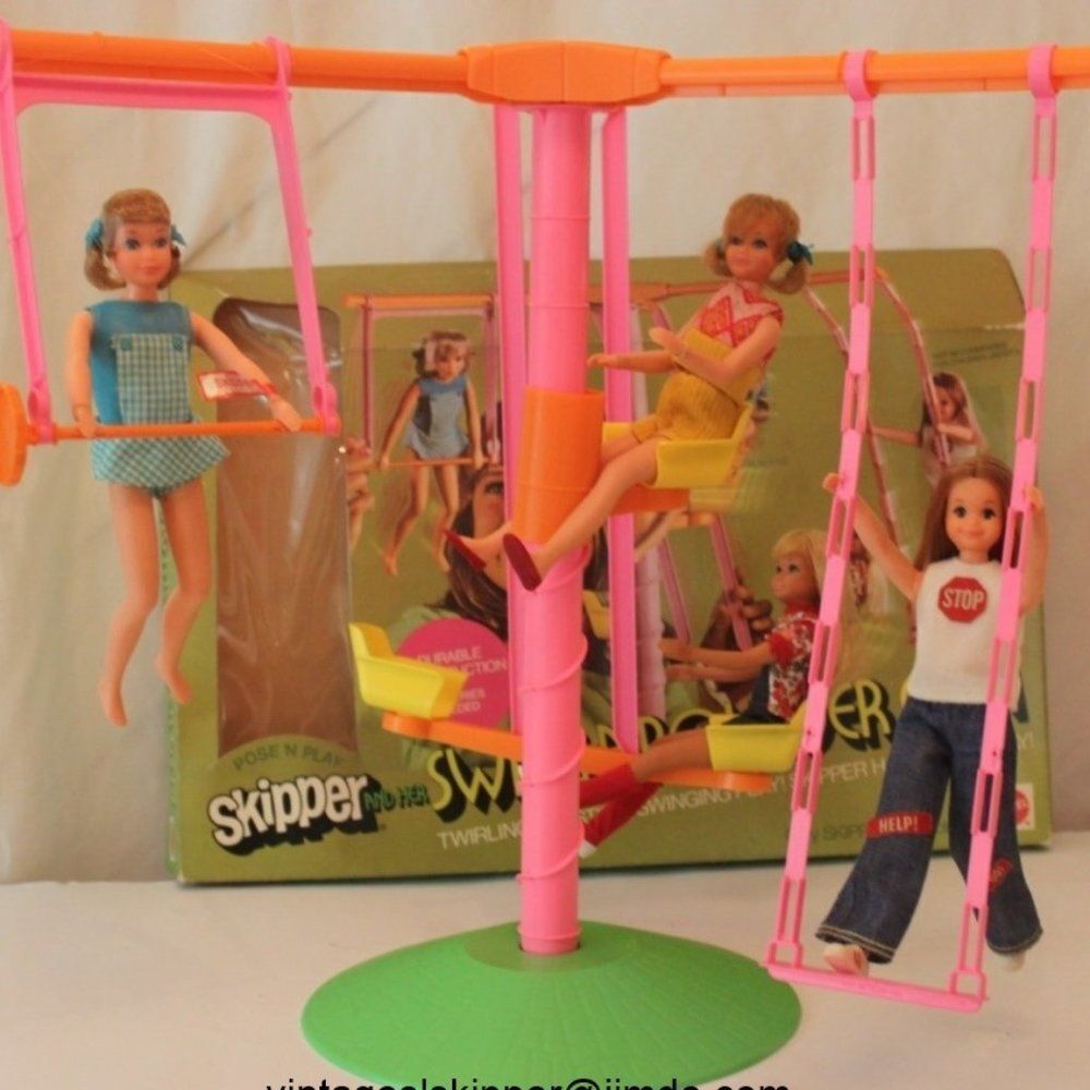 Rare Vintage Mattel Barbie 1972/73 "Swing-A-Rounder Gym"